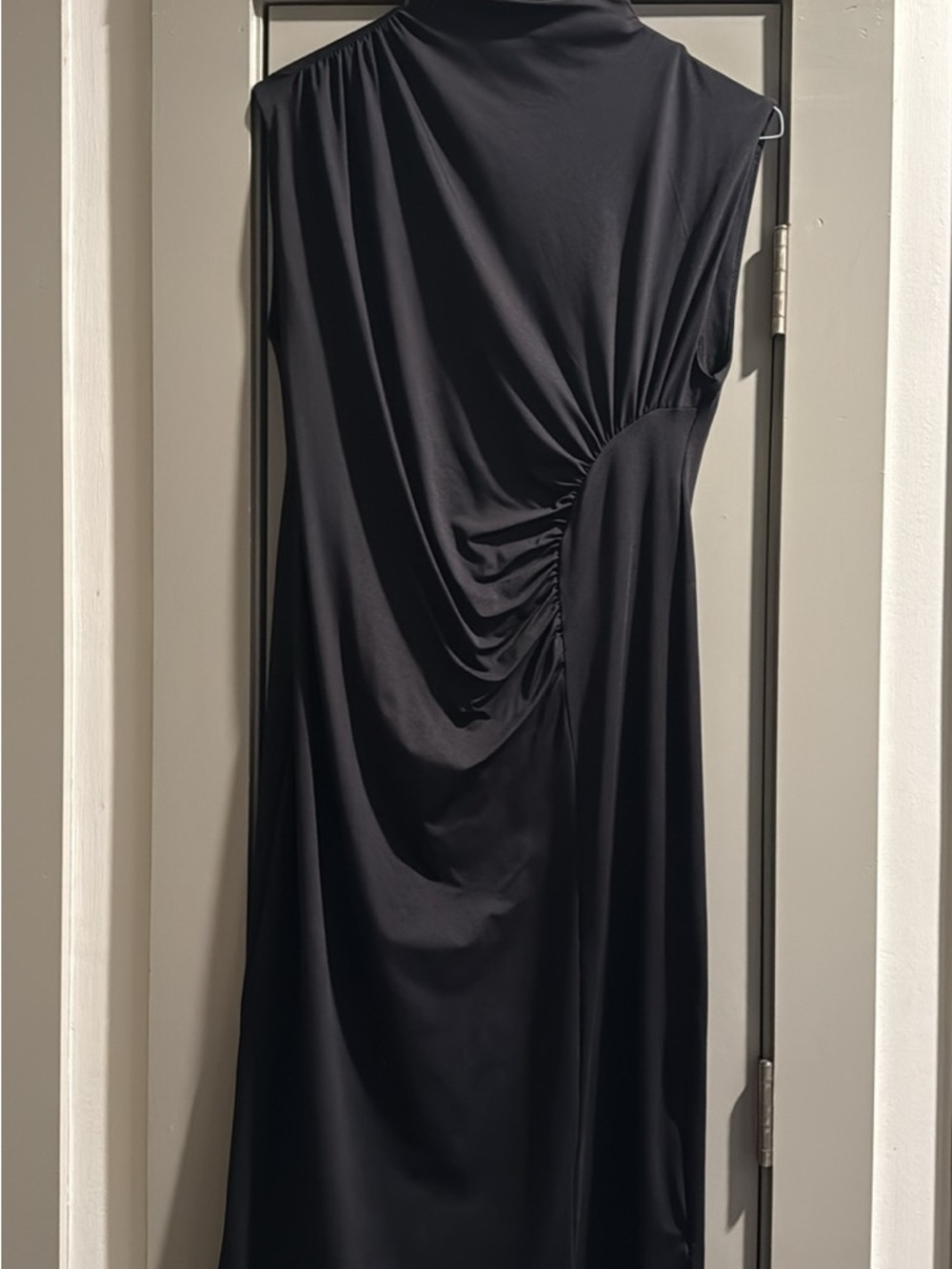 H&M Black Draped Sleeveless Women’s Dress
